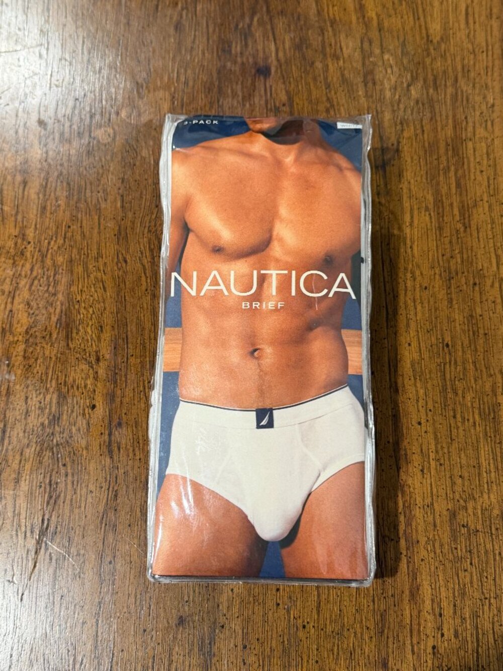 Nautica Men’s White Cotton Briefs 3 Pack Size 36 New Sealed